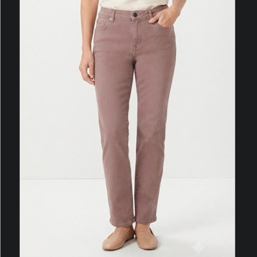 Soft Surroundings Stretch Jeans Comfortable Dusty Plum Rose Size 12P Petite